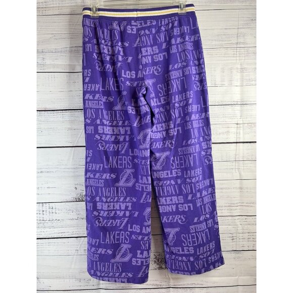 Los Angeles Lakers Purple Allover Logo Hoodie & Wide Leg Sweatpants Fit L-XL - Picture 16 of 16